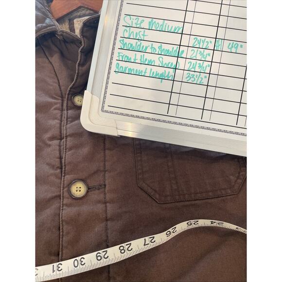 Vtg Structure Men's Chore Jacket Sz M Leather Collar Sherpa Lined Work Barn Farm - Picture 13 of 16